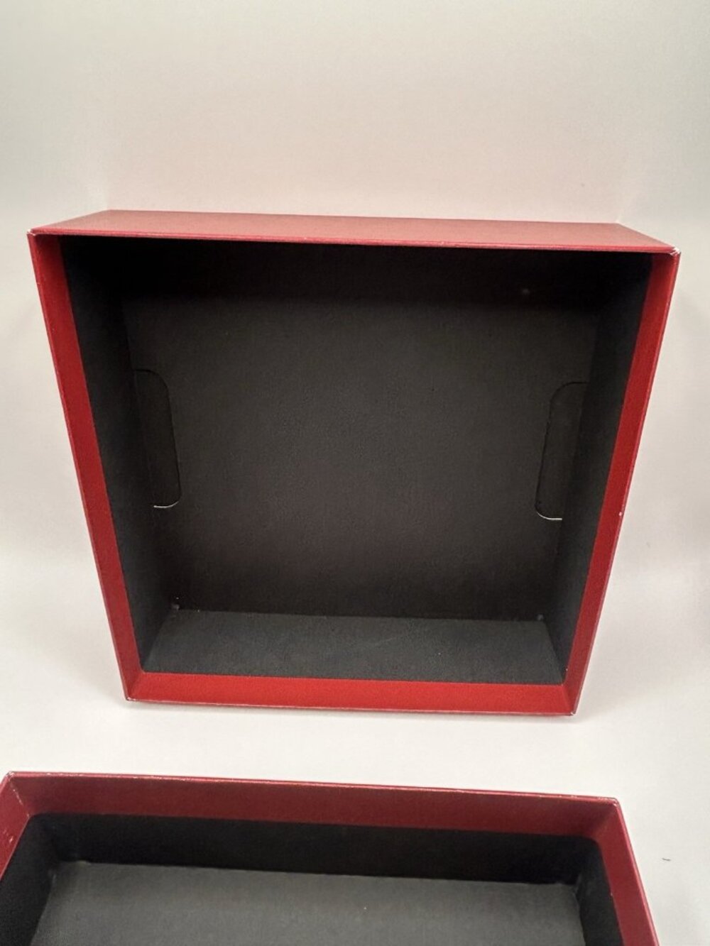 Cartier Red Gift Box EMPTY Storage Box Gold Logo 8.5”x8.5”x3" Designer Packaging - Picture 8 of 16